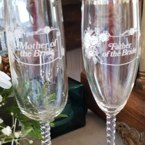 Set of two champagne flute glasses - Picture 1 of 4